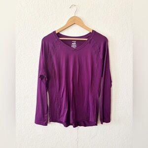 Danskin Fitted Purple Long Sleeve Tee
